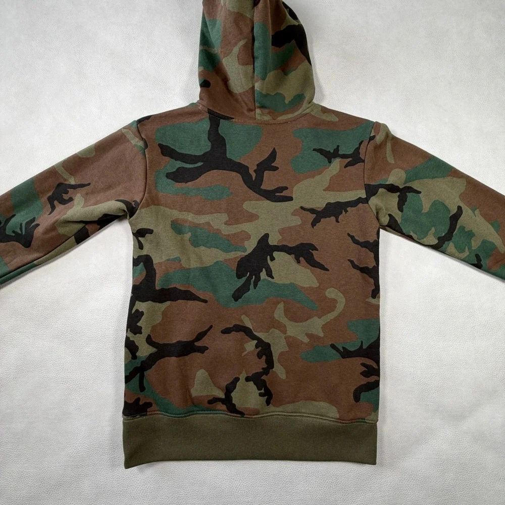 Jordan Kids Medium 10-12 Camo‎ Pullover Hoodie Green Brown Jumpman Logo Fleece